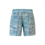 Badehose Greek Azure – Rückansicht mit Badmeister-Logo