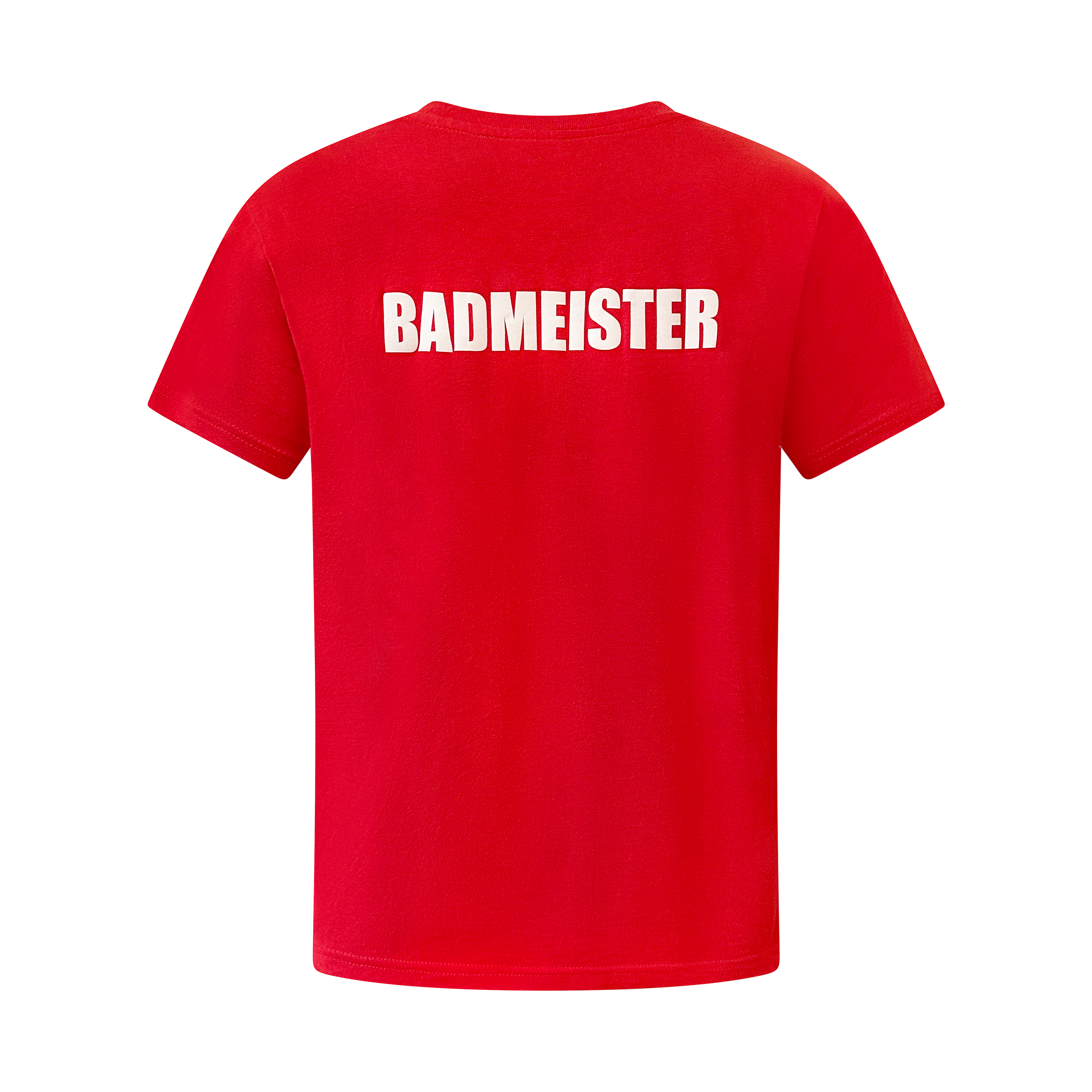 Badmeister T-Shirt rot – Rückansicht mit Schriftzug