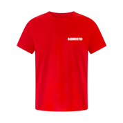 Badmeister T-Shirt rot – Vorderansicht mit Schriftzug