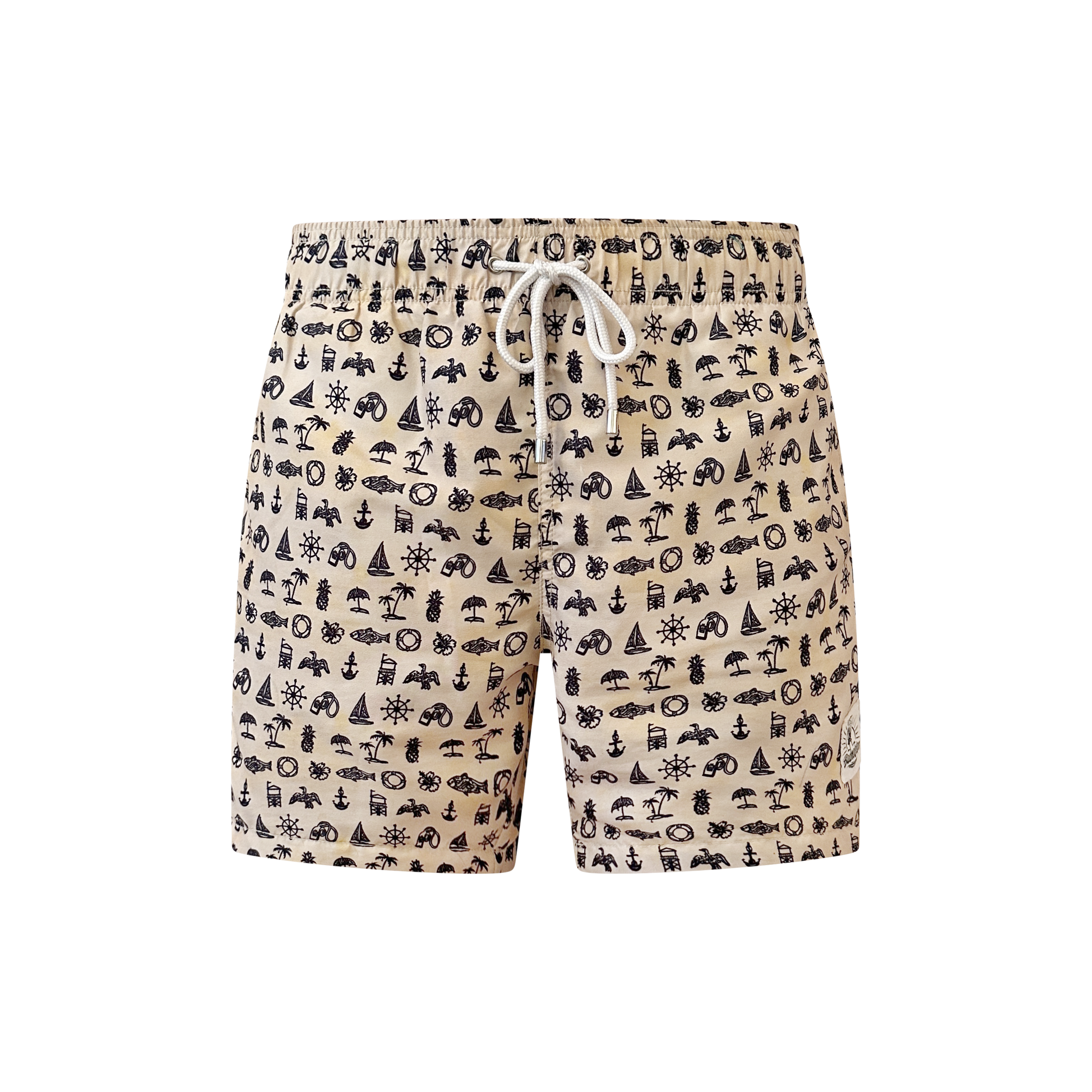 Badehose Sand Dune – Vorderansicht, sandfarbenes Muster